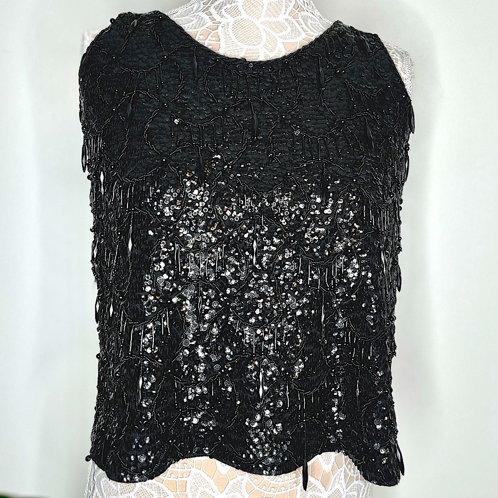 VINTAGE !🔥 hand beaded sequin